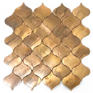 Telha de mosaico de cobre de bronze da antiguidade da telha da lanterna de Backsplash das telhas da parede do metal